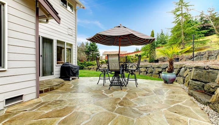 Beautifully Textured and Patterned Concrete Patios in Albany, Oregon area!